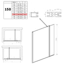 Parete Doccia Walk-In con Aletta Richiudibile in Cristallo trasparente 8mm H195 Bonussi Sveva Varie Misure-7