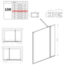 Parete Doccia Walk-In con Aletta Richiudibile in Cristallo trasparente 8mm H195 Bonussi Sveva Varie Misure-5