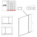 Parete Doccia Walk-In con Aletta Richiudibile in Cristallo trasparente 8mm H195 Bonussi Sveva Varie Misure-6