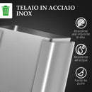 Pattumiera a Pedale 2 Sezioni 15L 40x34,8x47,5 cm in Acciaio Inox e PP  -7