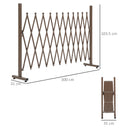 Recinzione per Giardino Estensibile Autoportante 35-300 cm in Metallo e Alluminio Marrone Scuro-3