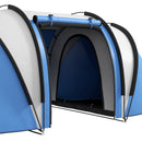 Tenda da Campeggio 2 Posti Impermeabile con 2 Stanze Borsa di Trasporto 220x450x180 cm in Poliestere Blu-8