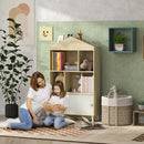 Libreria per Bambini con Ripiani Aperti e Armadietto 80x30x140,5 cm Bianco e color Legno  -2