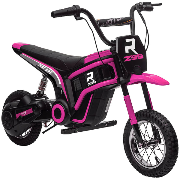 acquista Moto Elettrica per Bambini con Acceleratore Manuale 2 Velocità 8-16km/h Rosa