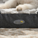 Cuccia Imbottita per Cani Taglia Media con Cuscino Rimovibile Lavabile 90x69x21cm Grigio Carbone -9