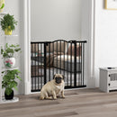 Cancellino per Cani Estensibile 74-100x78 cm in Metallo Nero-2