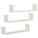 Set 3 Mensole da Parete 80x18x18 cm in MDF Bianco  -1