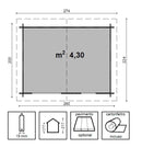 Casetta da Giardino con Porta  e Finestra 260x200 cm in Legno Agata-5