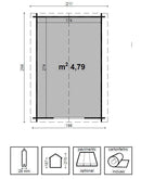 Casetta da Giardino Porta Doppia 200x300 cm in Legno Agnese-3