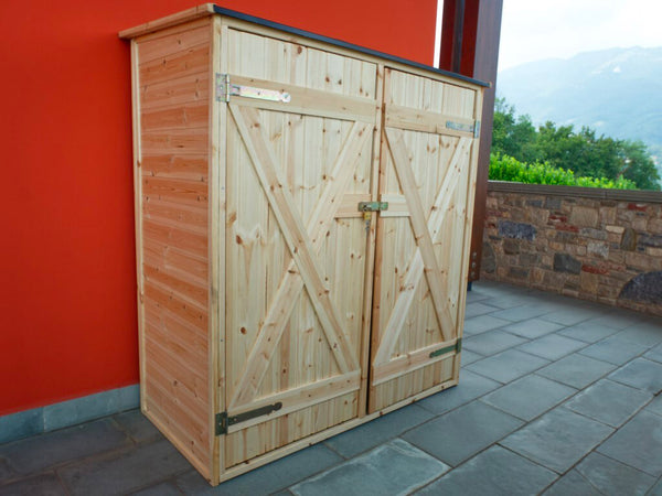 sconto Casetta Box da Giardino per Attrezzi 150x70 cm in Legno Armadio Space