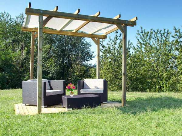 Telo Copertura per Pergola da Giardino 300x400 cm Ombreggiante in PVC Microforato Bianco online