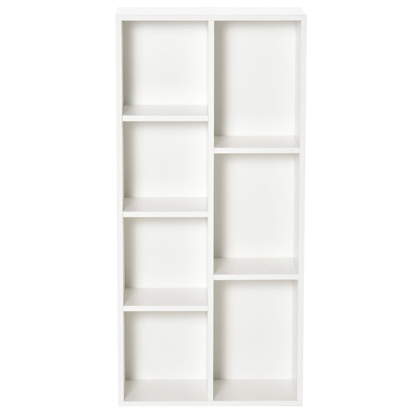 Libreria Moderna a Cubi con 7 Ripiani 50x24x106 cm in Legno Truciolato Bianca online