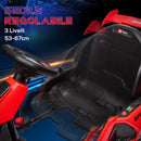 Go Kart Elettrico per Bambini 24V 12km/h con Seggiolino Regolabile Rosso  -6