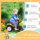 Trattore a Pedali per Bambini con Rimorchio e Accessori Giallo   -6