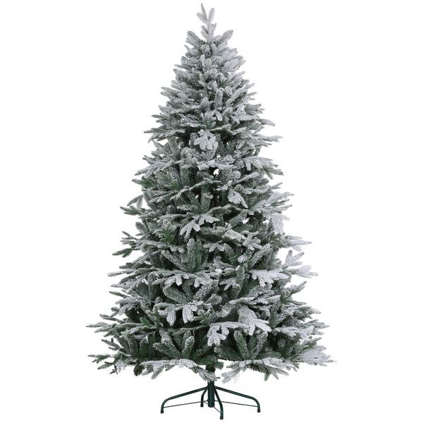 acquista Albero di Natale Artificiale Innevato 180 cm 2531 Rami Alto e Stretto Verde