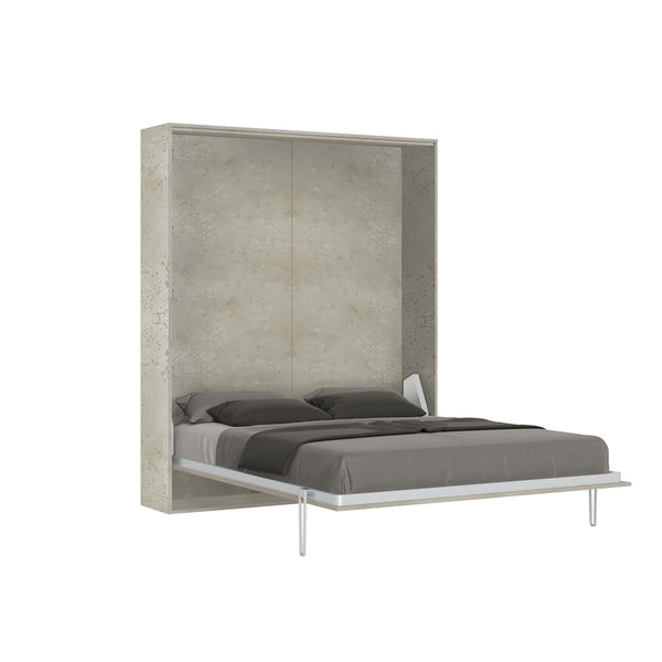 sconto Letto Matrimoniale a Scomparsa Salvaspazio Kentaro H210,5 Cashmere Grigio