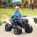 Quad Elettrico per Bambini 12V con Fari e Pedale Blu   -2