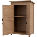 Armadio da Giardino con Ripiano 75x56x117cm in Legno Marrone-1