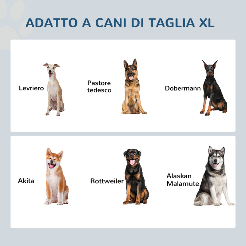 Ciotole per Cani Grandi Rialzate 60x30x41 cm in Acciaio Inox e MDF Bianco -4