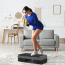 Stepper Fitness Altezza Regolabile Antiscivolo Capacità 250 kg Grigio   -2