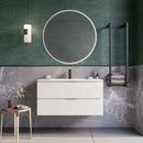 Mobile bagno sospeso 100 cm Bianco Seattle con Specchio Led Retroilluminato Bonussi-1