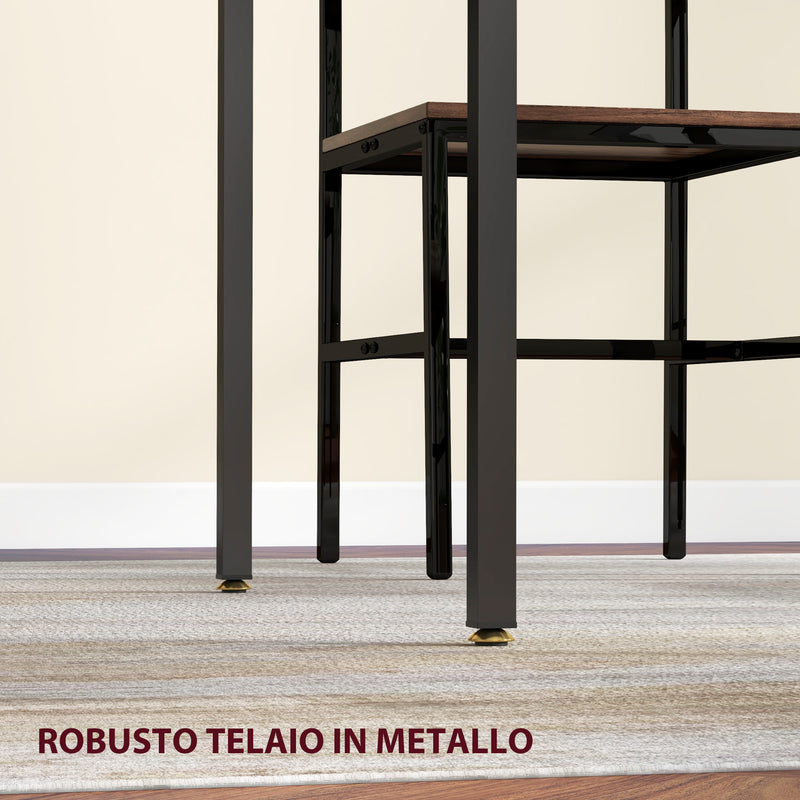 Tavolo da Pranzo a Ribalta 2-4 Persone Stile Industriale 120x79x79 cm Marrone Rustico-6