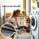 Cuccia Imbottita per Cani Taglia Media con Cuscino Rimovibile Lavabile 90x69x21cm Grigio Carbone -8