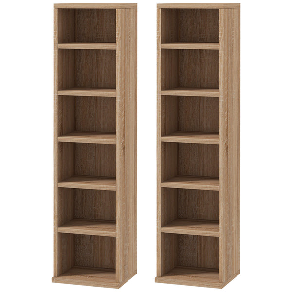 Set 2 Pezzi Mobile Libreria Porta CD 21x22.5x88,5 cm Colore Legno online