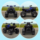 Quad Elettrico per Bambini 12V con Fari e Pedale Blu   -9