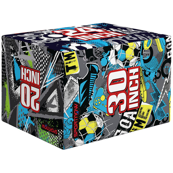 online Plyo Box Attrezzo per Allenamento 3 Altezze 76x61x51cm Jumping Box Antiscivolo Multicolore