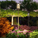 Lampione Solare da Giardino con Luce LED Bianco Freddo e IP44 H184 cm in Acciaio Inox e ABS Nero-8