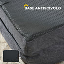 Cuccia Imbottita per Cani Taglia Media con Cuscino Rimovibile Lavabile 90x69x21cm Grigio Carbone -7