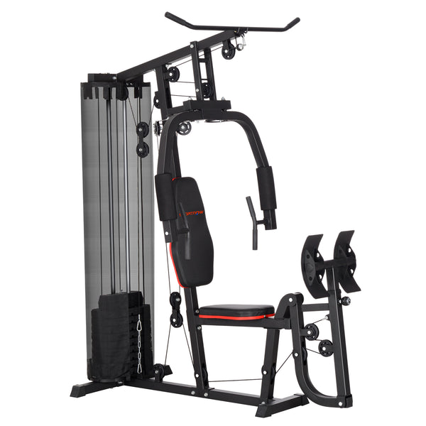 prezzo Stazione Fitness Multifunzione con 45 kg di Pesi 160x108x200 cm Nero