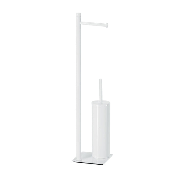 Piantana Portarotolo e Portascopino 63x14x14 cm Bianco Bonussi sconto