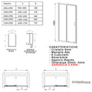 Porta Parete Doccia 1 anta Scorrevole in Cristallo Trasparente 6mm H195 Bonussi Mattia Varie Misure-3