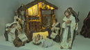 Presepe Natività 12 Pezzi 30 cm con Capanna Bianco