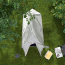 Tenda da Campeggio con Borsa da Trasporto 300x135x110 cm in Poliestere e Alluminio Grigio Chiaro-8