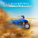 Quad Elettrico per Bambini licenza ufficiale HONDA con Luci LED Clacson e Pedali Blu  -4