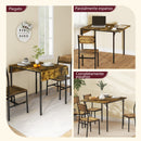 Tavolo da Pranzo a Ribalta 2-4 Persone Stile Industriale 120x79x79 cm Marrone Rustico-4