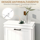 Scarpiera Salvaspazio Design Moderno 2 Cassetti Ribaltabili 54x24x82,5 cm Bianco -7