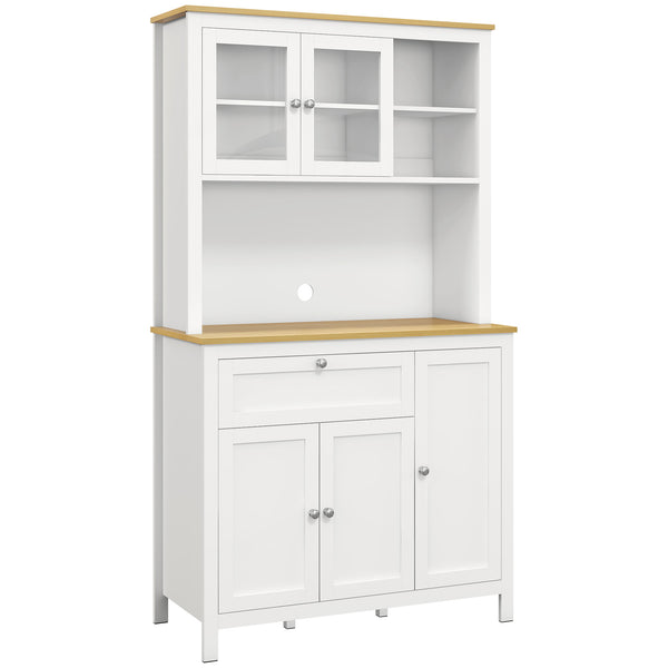 Credenza Dispensa Cucina Armadietti con Mensole Regolabili 100x40x180 cm Bianco acquista