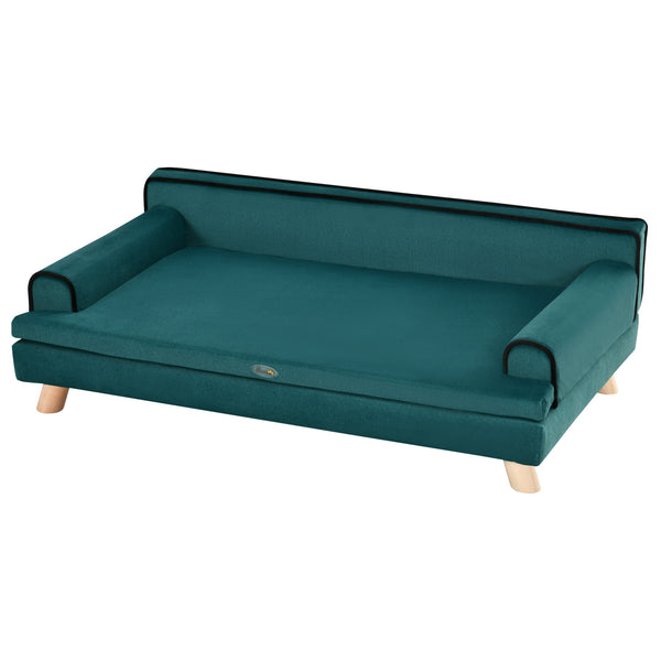 acquista Cuccia Divano per Cani Grandi Sfoderabile e Lavabile 100x62x32 cm Verde