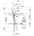 Rubinetto Miscelatore Monocomando Lavabo in Ottone Cromato Bonussi-2