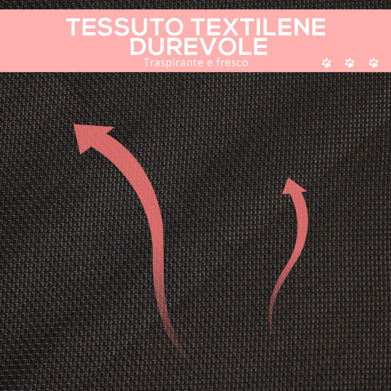 Lettino per Cani Grandi Rialzato con Tessuto a Rete 91,5x76,2x18 cm Peso Massimo 30kg Rosso-5