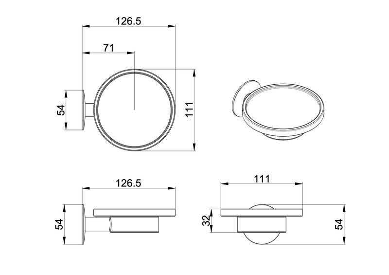 Set 8 Accessori da Bagno in Acciaio Cromato e Vetro Satinato Bonussi-9