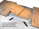 Tavolo Allungabile 140-244x90x77 cm Linea Noce Telaio Antracite -5