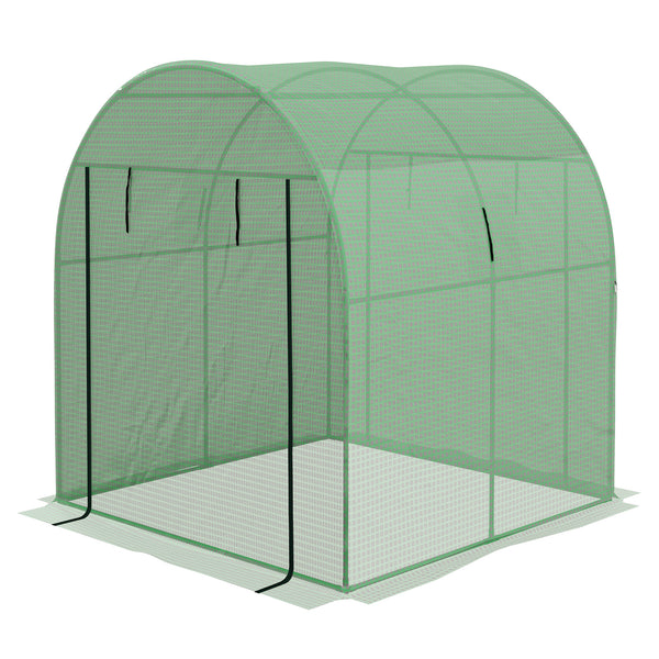 Serra a Tunnel per Orto con Porte Avvolgibili e Finestre 1,8x1,8x2m in Acciaio e PE Anti UV  Verde online