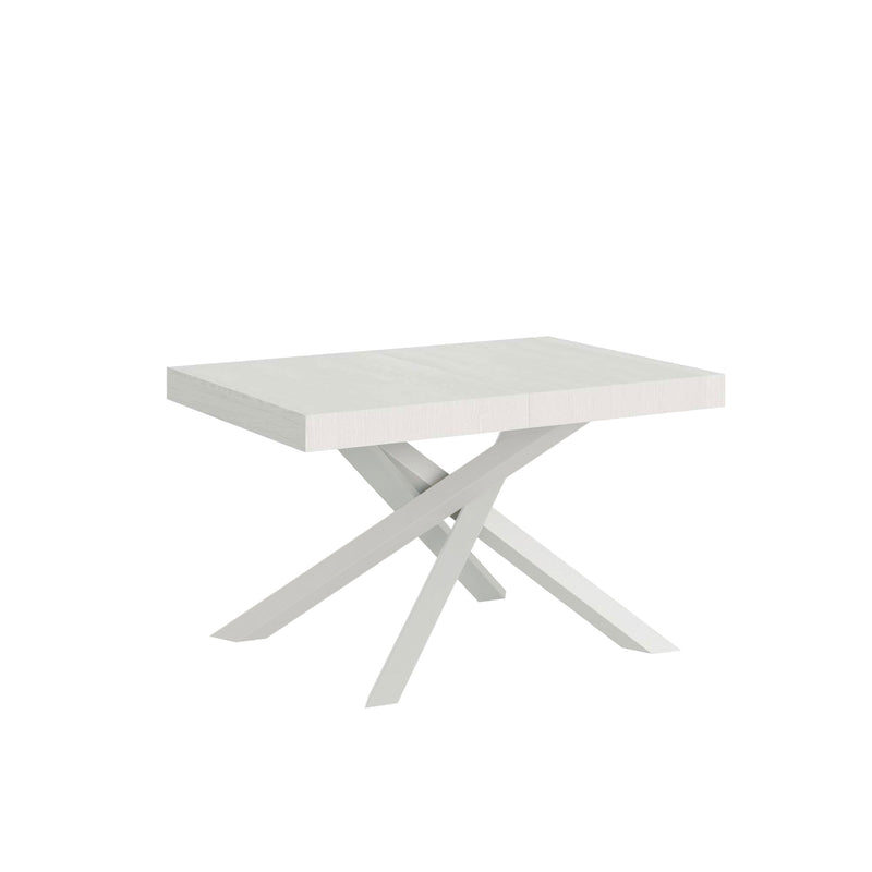 Tavolo Allungabile 140-244x90x77 cm Volantis Bianco Frassino Telaio Bianco -1