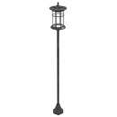 Lampione Solare da Giardino con Luce LED Bianco Freddo e IP44 H184 cm in Acciaio Inox e ABS Nero-1