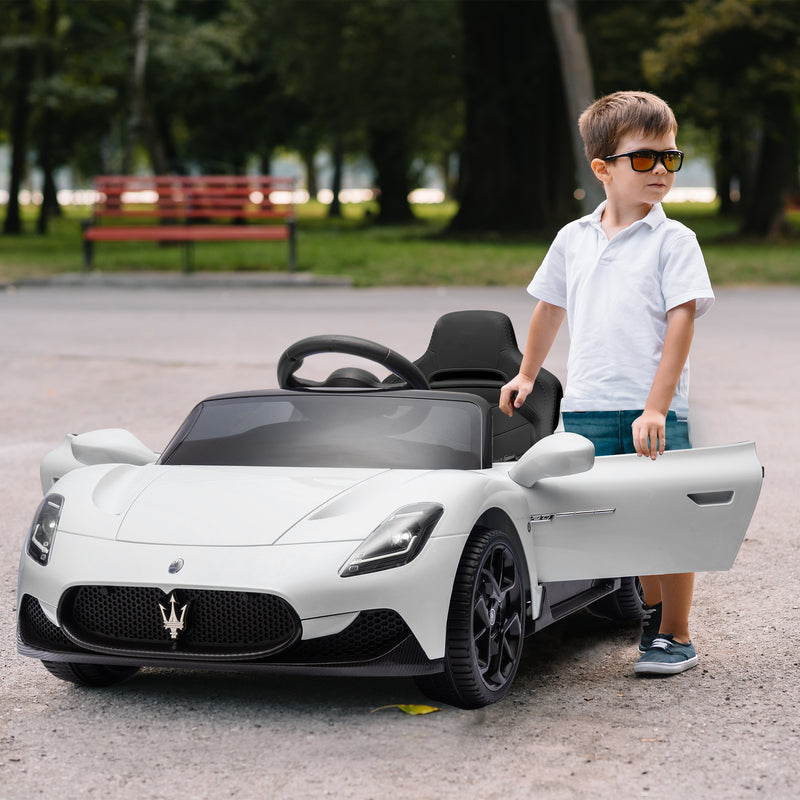 Macchina Elettrica per Bambini Licenza Maserati MC20 Velocità 3-5km/h Bianco -2